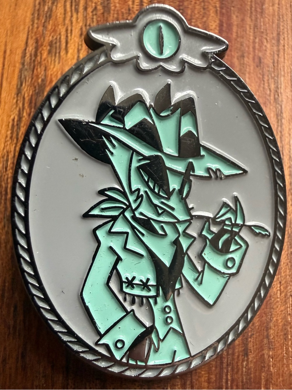 Helluva Boss Portrait of Striker Halloween Pin Enamel